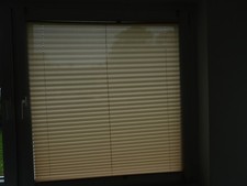 Klemmfix Plissee Faltrollo ohne Bohren 105 x 120 cm Beige WR