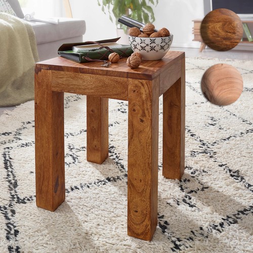 Massiver beistelltisch holz - beistelltisch,