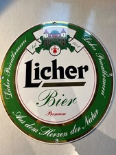 Emailschild Licher Bier