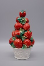 Italienische Majolika / Keramik - Tischdekoration Erdbeeren