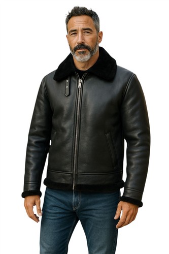 Herren fliegerjacke schwarz - schwarz, b3