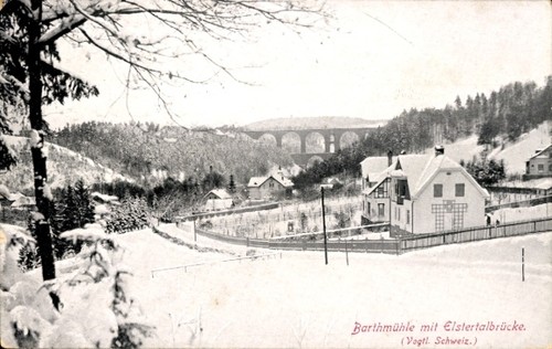 Barthmühle pöhl im - ak,