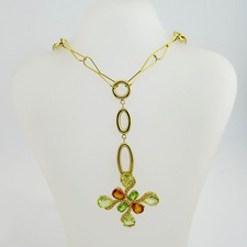 Collier mit Edelstein Besatz