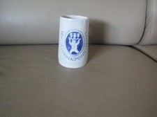 DDR Bierkrug mit Henkel und Spruch Blau/Grau unbenutzt !!