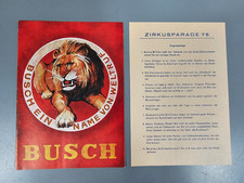 Altes original Programmheft Prospekt Zirkus BUSCH 1975 DDR Staatszirkus