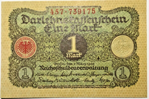 Unc deutsches reich - 1, mark