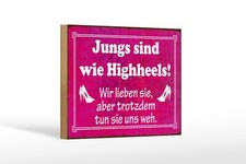Holzschild Spruch 18x12 cm