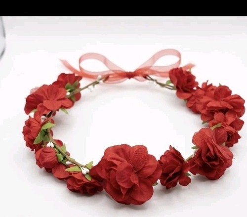 Eleganter blumenkranz rot - blumenkranz,
