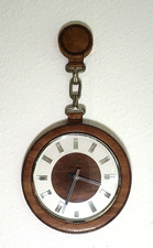 Wunderschöne Atlanta Wanduhr Rahmen Echt Leder Farben Braun Weiß Silber Wie Neu