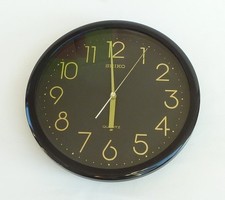 Wanduhr Uhr schwarz/gold von