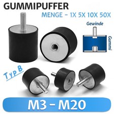 Gummipuffer typ m8 - typ,