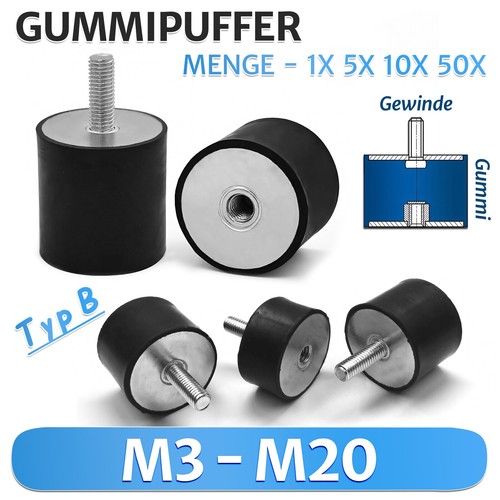Gummipuffer typ m8 - m6,
