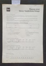 Seltenes unausgefülltes Faltlbatt : Dual - Planung einer Stereo / Quadrofonie-An
