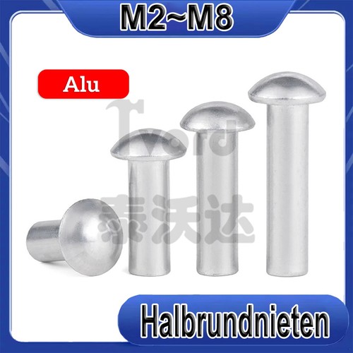 Halbrundnieten 2mm 5mm 3mm - halbrundnieten,