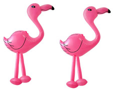 2 X Aufblasbar Rosa Flamingo