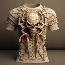 Neu Herren 3D Totenkopf Spinne