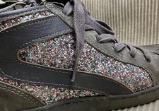 Waschbär Glitzer Bio Schuhe Sneaker Leder 37 ökologisch blau hoher NP pflanzlich