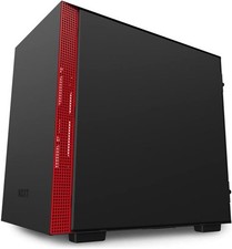 NZXT Gehäuse H210i Schwarz / Rot Seitenfenster Mini-ITX RGB Strips (B-Ware)