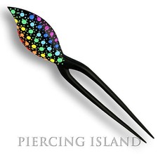 Exclusive Haarnadel Haargabel Holz Handarbeit Design Wood Hairpin HN193