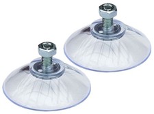 2x Saugnapf mit Gewinde Ø 40mm M5x10mm + Mutter extra Stark Saugnäpfe Sauger Bad