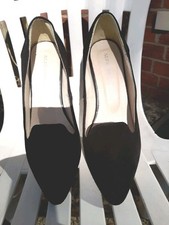 ALFREDO PAULY Damen-Halbschuhe, Wildleder, schwarz, Größe 36 