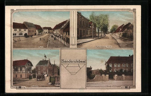 Ansichtskarte sandersleben - ansichtskarte,
