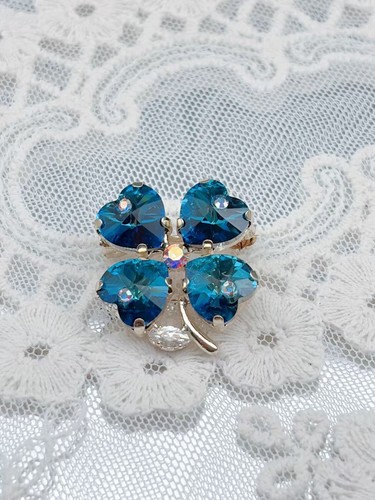 Elegante kleeblatt brosche - elegante, mit