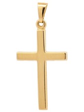 Anhänger Kreuz massiv 585 - 14 Karat Gold