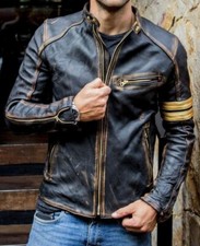 Herren Motorrad Biker Vintage