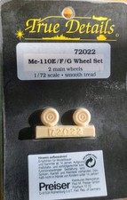 Me-110 E /F /G, Wheel-Set, Resin-Set, True Details, Scale: 1/72, Kit:72022