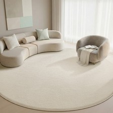 Kurzflor Teppich rund waschbar