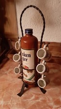 Tonflasche Bar Set Deko u 6 Schnapskrüge