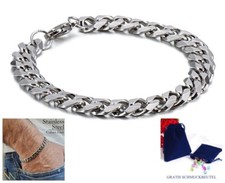 PANZERARMBAND EDELSTAHL MASSIV 15 - 25 CM HERREN 5 - 9 MM BREIT ARMBAND SCHMUCK