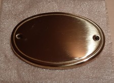 Messingschild oval zum