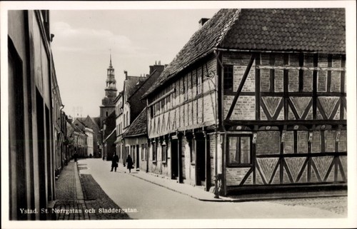 Ystad schweden straße - ak,