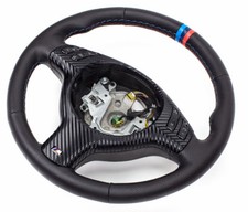 Abgeflacht Lederlenkrad für BMW E46 E39 Z3 Blende Multifunktion 3Strei