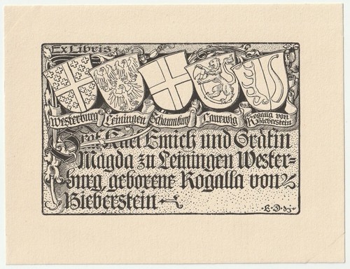 Emil doepler exlibris - emil, j.: