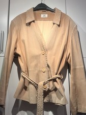 Alba Moda Ziegenvelour Leder Jacke Gr.42 Camel Damen