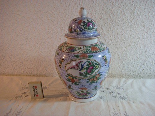 Gemarkte porzellan deckel vase - porzellan,
