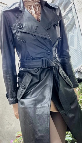 Vintage leder trenchcoat - vintage, –