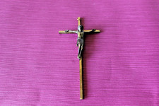 Jesus-Kreuz Messing ca.20 cm x 10 cm Kruzifix Alt Vintage