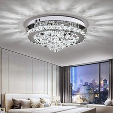 36W LED Deckenleuchte Deckenlampe Kaltweiß Kristall Kronleuchter Pendelleuchte