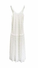 Chanel Maxi Kleid FR42 Weiß 