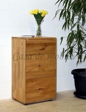 Flur-kommode OKER 51x89x40cm 1türig Wildeiche massiv geölt Telefonschrank schmal