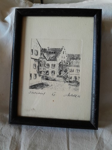 Miniatur bild radierung - miniatur,