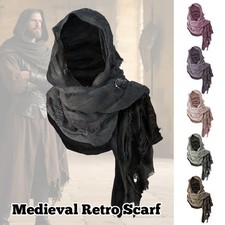Mittelalter Pirat Kapuzenschal Retro Umhang Schwarz Grün Cosplay Renaissance*-