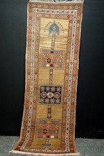 Antique Persian Heriz Rug – Handknotted –303x89cm 9'11" × 2'11  Teppich