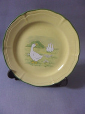 Zeller Fayence Vintage Keramik Gänse Motiv Vintage Kuchenteller Frühstücksteller