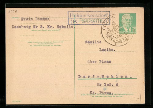 Ansichtskarte landpoststempel - ansichtskarte,