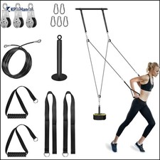 Professionelles Kabelzug Pulley System – 4M Stahlkabel und verschiedene Griffe